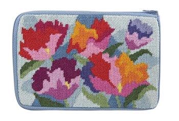 Cosmetic Purse - Watercolor Poppy - Needlepoint Kit