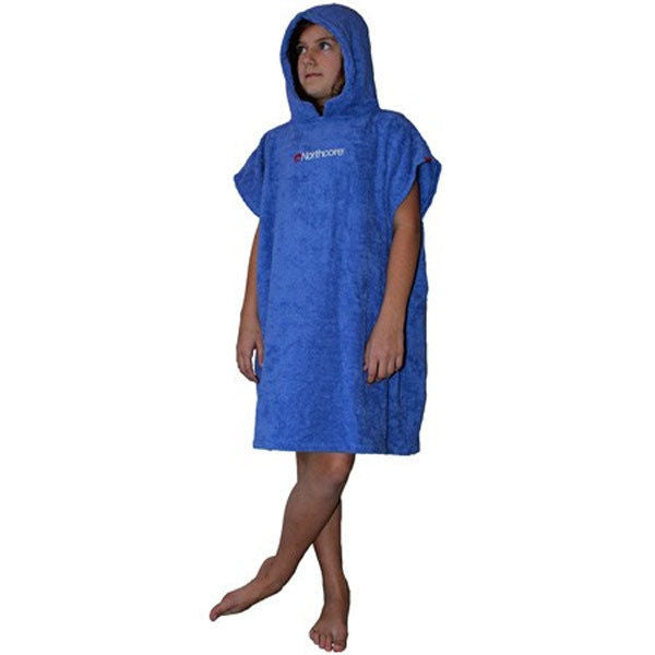 Northcore - Childrens (Age 6-12) Beach Basha Changing Robe Poncho - Blue