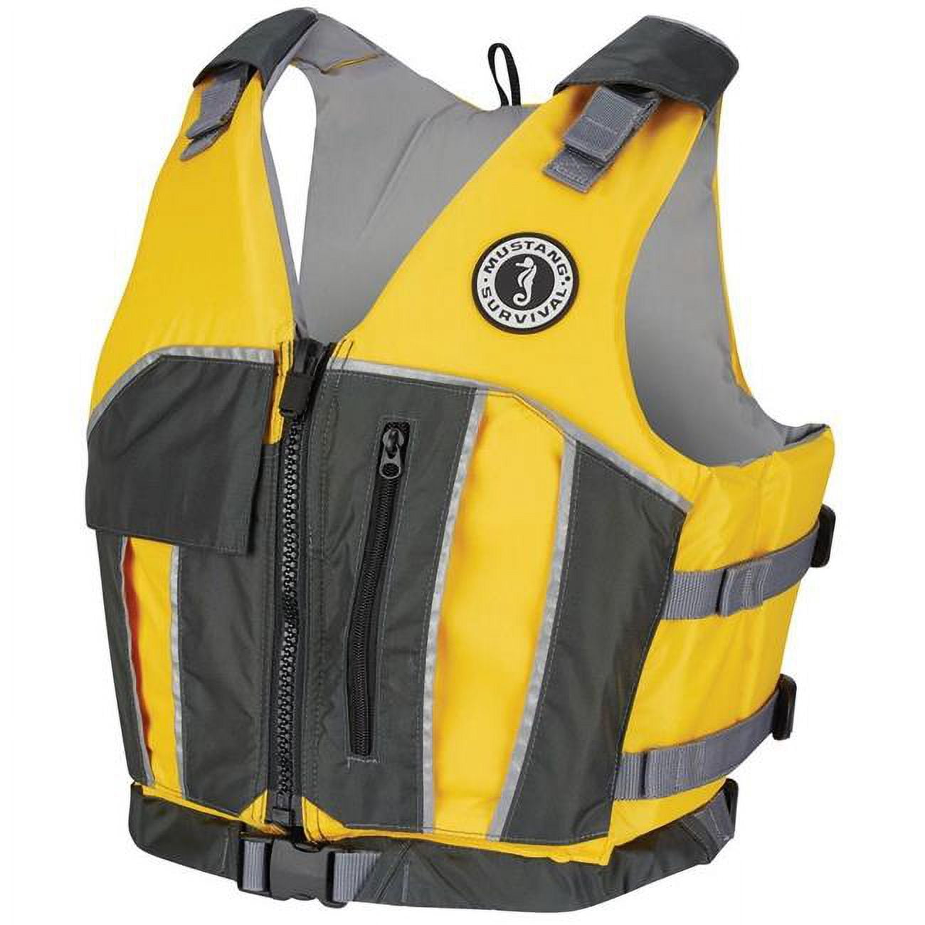MTI Adventurewear 796151 Reflex Vest, Yellow & Grey - Medium & Large