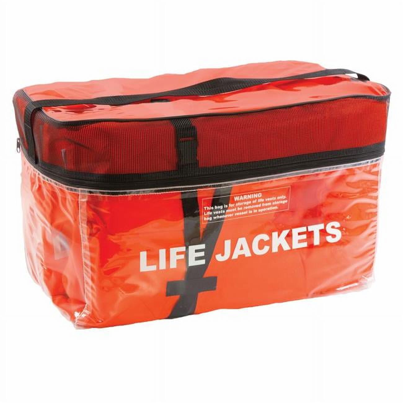 Type II Keyhole Life Vest with Clear Bag, Orange - Adult Unisex, Pack of 4