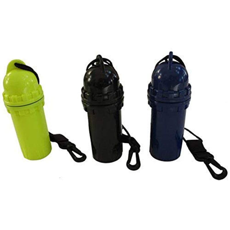 Scuba Diving Snorkeling Cylindrical Dry Box with Clip (Blue)