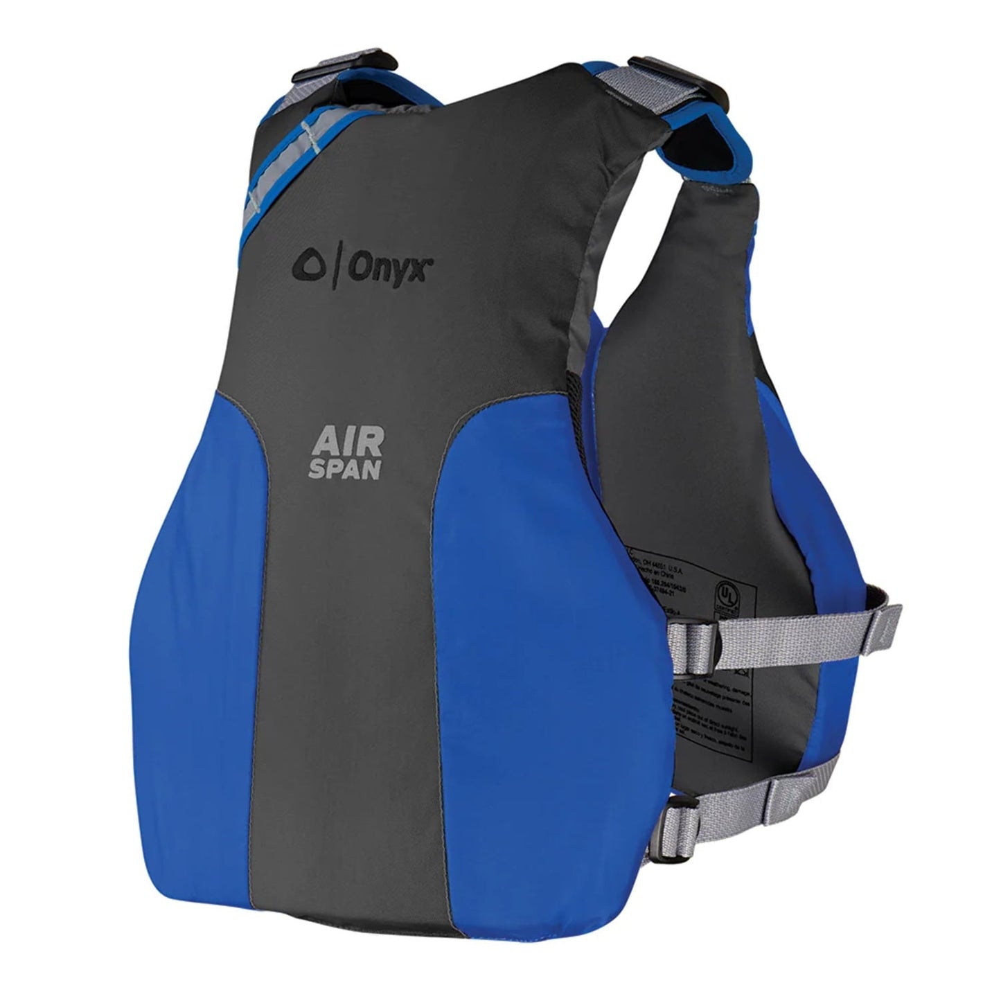 Onyx Outdoor 50004023 Air Span Breeze Paddling Kayak Vest, Blue - Extra Large & 2XL