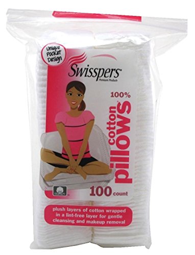 Swisspers Cotton Pillows Plush 100 Count Rectangular (6 Pack)