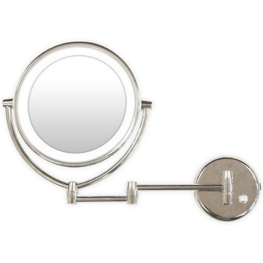 Rucci Normal View Chrome Wall-Mounted LED Lighted Mirror, 7X