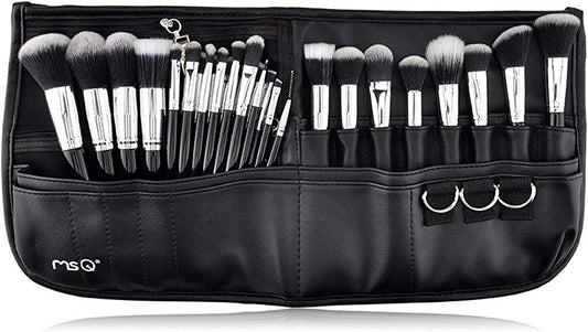 Make up Brushes set 29pcs MSQ Professional Cosmetics Brushes with Adjustable Belt Makeup Bag Foundation Powder Brush Eye Shadows Brushes Concealer Blending Brushes for Women/Girls/Artists/Holiday gift