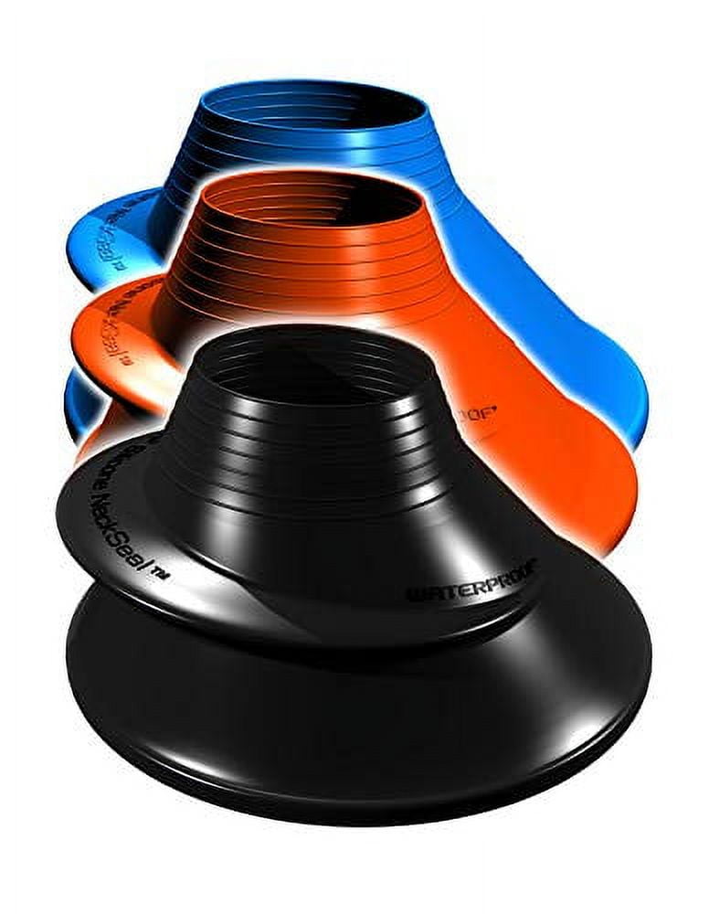 Waterproof Silicone Neck Seal, Orange Small (Orange, Small)