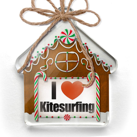 Ornament Printed One Sided I Love Kitesurfing Christmas 2021 Neonblond