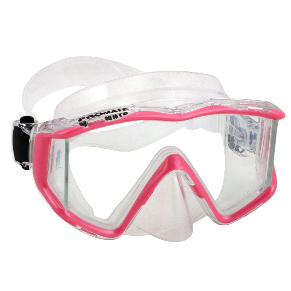Promate Snorkel Mask Sideview Windows Snorkel Mask, Black