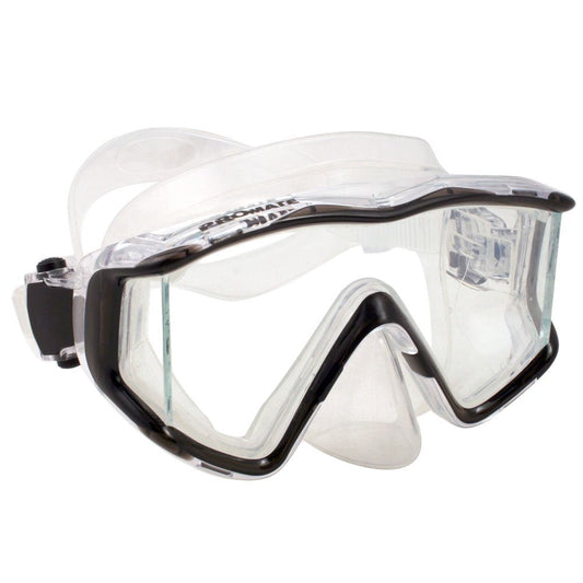 Promate Snorkel Mask Sideview Windows Snorkel Mask, Black