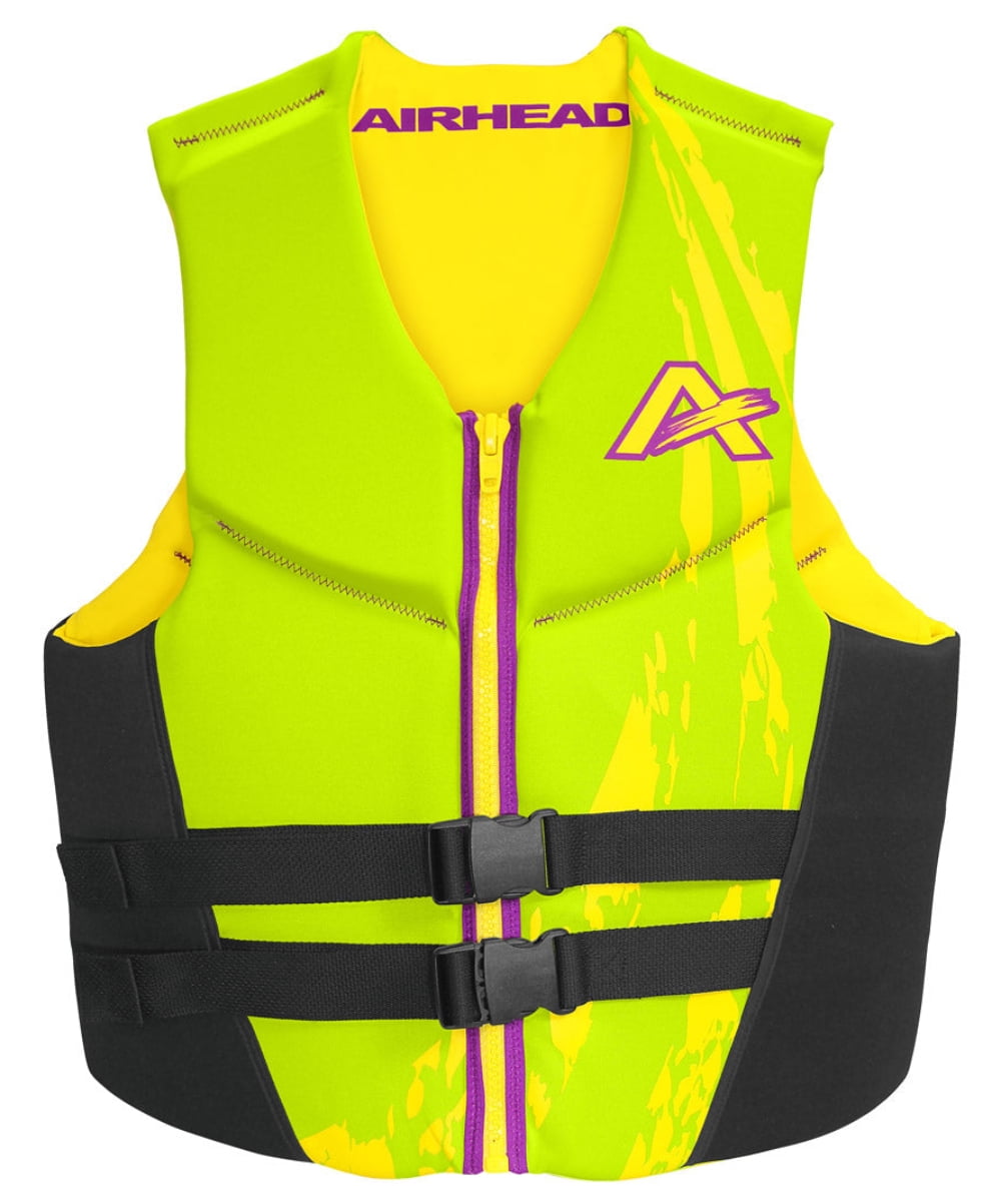 Airhead Swoosh Neolite Kwik-Dry Adult Life Vest Lime XL
