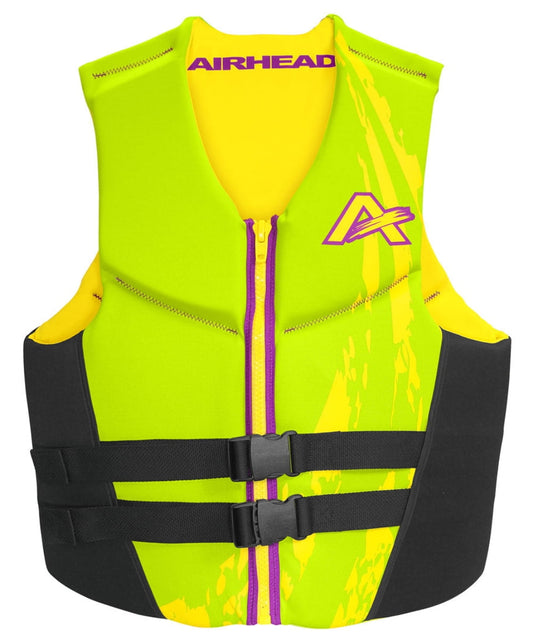 Airhead Swoosh Neolite Kwik-Dry Adult Life Vest Lime XL