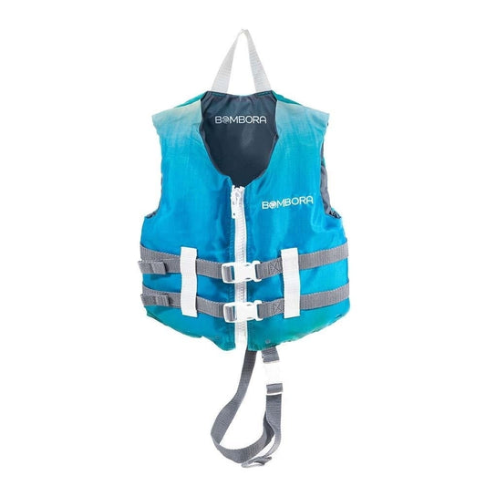 Bombora Child Life Vest (30-50 lbs) Tidal Blue Marine Safety Jacket For Watersports - New with box/tags
