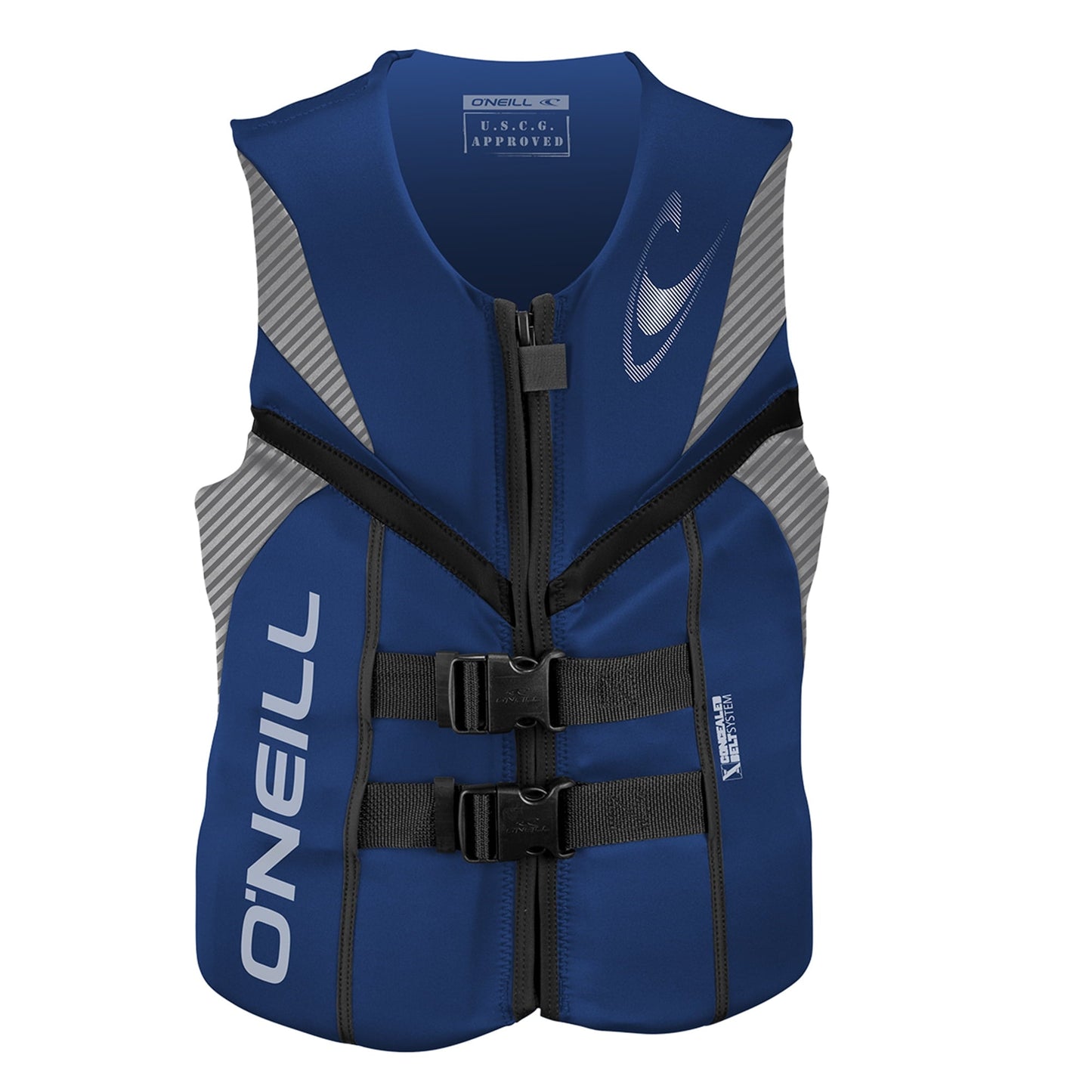 O'Neill Adult USCG Reactor Water Sports Life Jacket Vest, Medium, Blue/Black