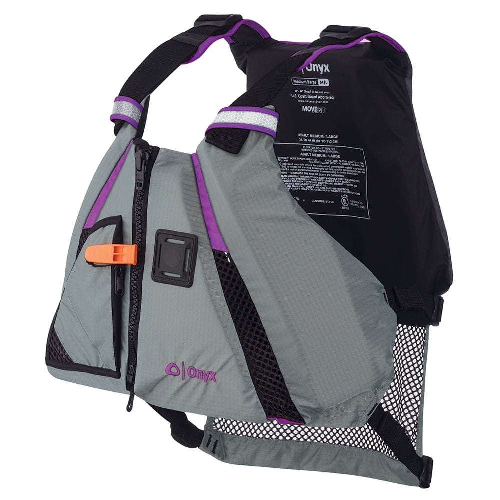 Onyx 122200-600-040-18 MoveVent Dynamic Vest - Medium/Large (36'-44' Chest), Purple/Gray