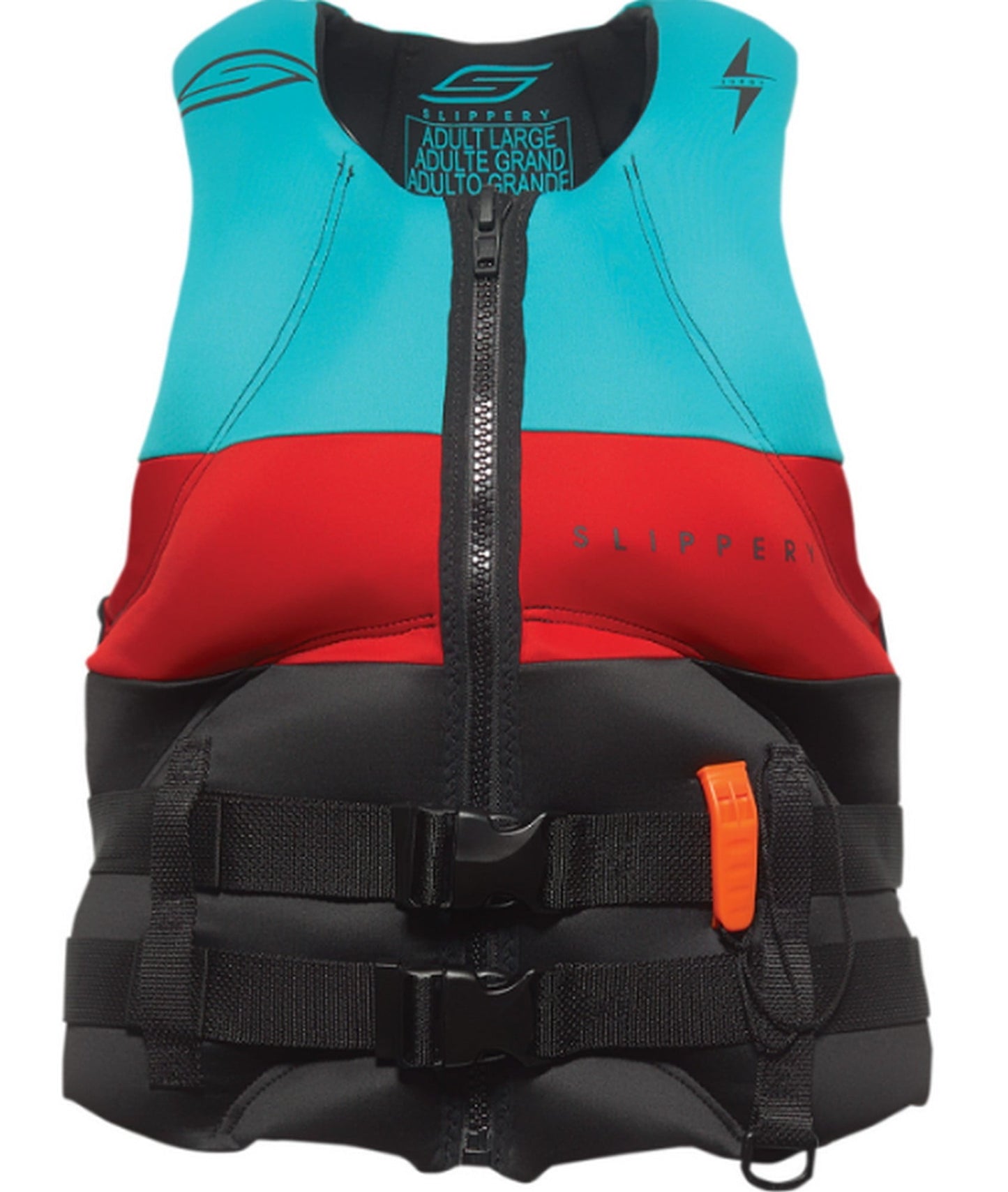 Slippery Surge Neo Mens Life Vest Black/Aqua 3XL
