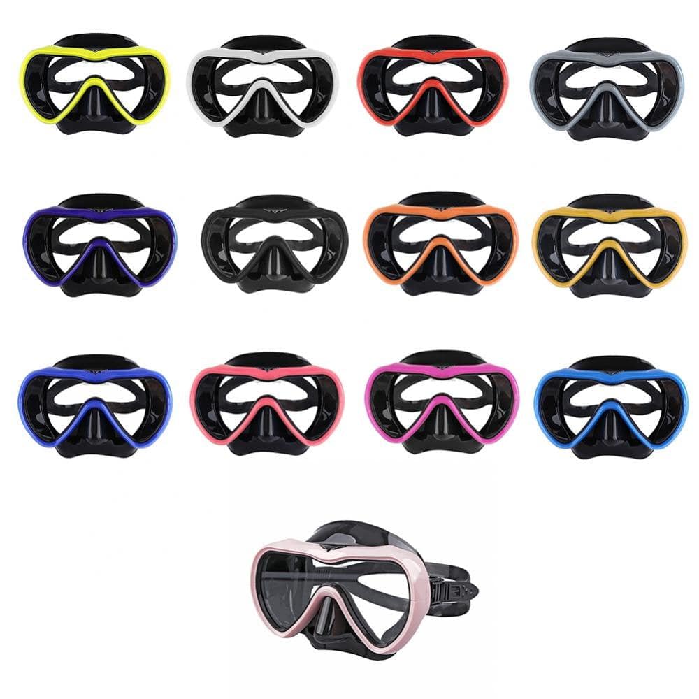 No Fogging Snorkeling Scuba Dive Glasses, Tempered Glass Mask Goggles Snorkeling Freediving Mask Adult Anti-Fogm Panoramic Scuba Diving Goggles