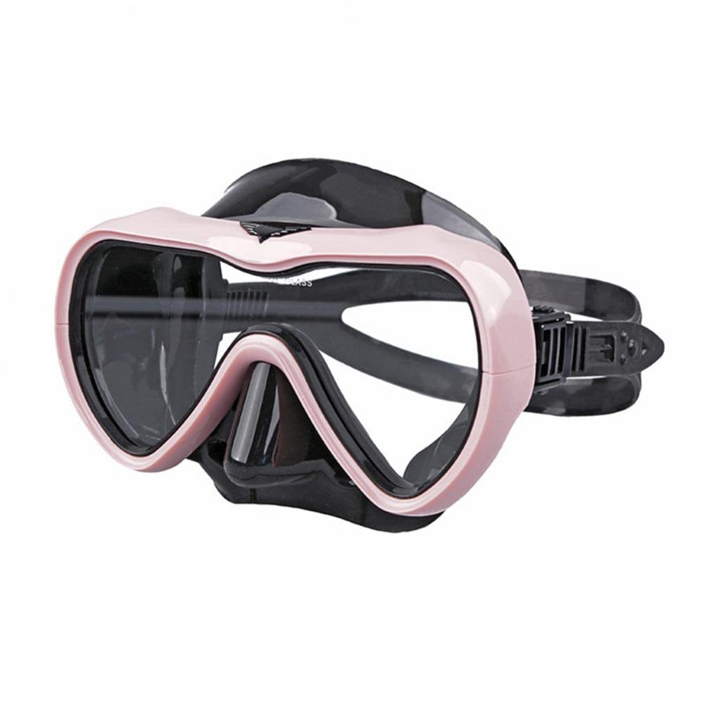 No Fogging Snorkeling Scuba Dive Glasses, Tempered Glass Mask Goggles Snorkeling Freediving Mask Adult Anti-Fogm Panoramic Scuba Diving Goggles