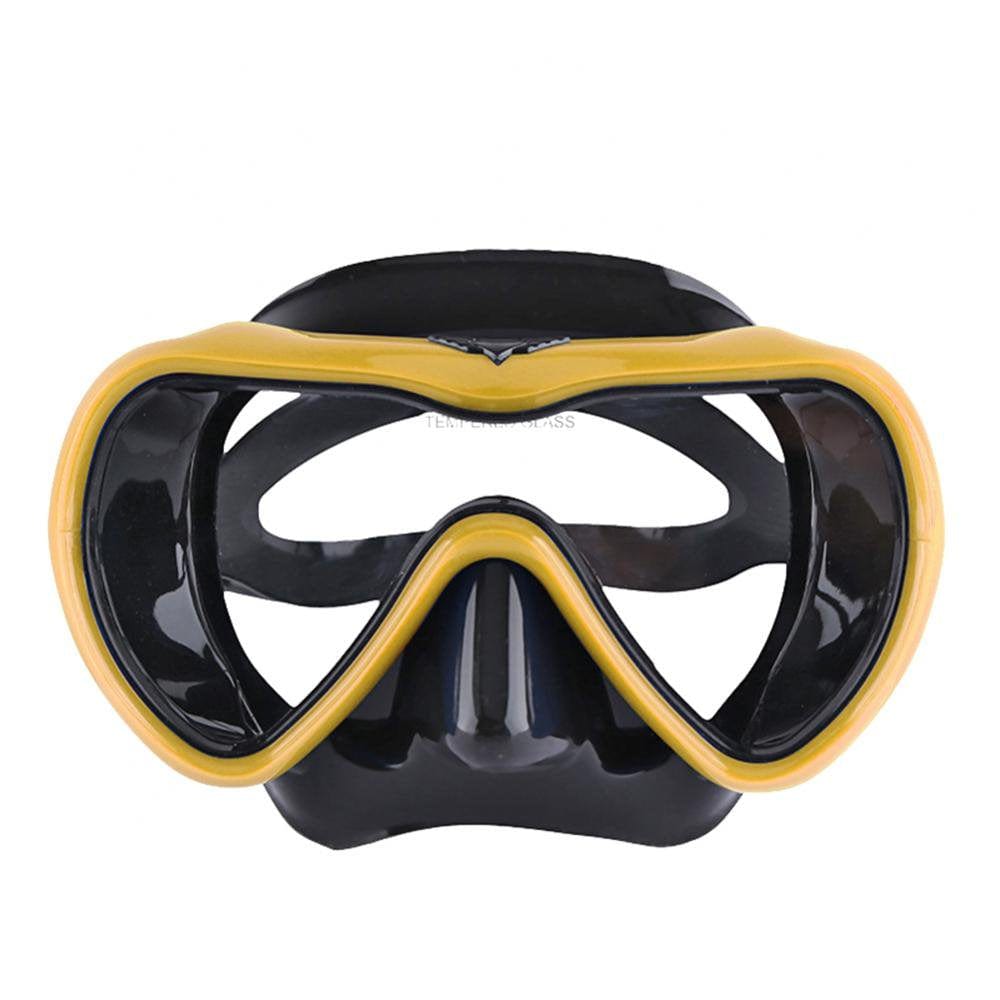 No Fogging Snorkeling Scuba Dive Glasses, Tempered Glass Mask Goggles Snorkeling Freediving Mask Adult Anti-Fogm Panoramic Scuba Diving Goggles