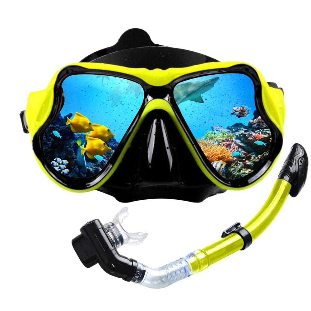 Ovzne Adult Diving Goggles Snorkeling Waterproof Equipment Snorkel Swimming Mask Clearance